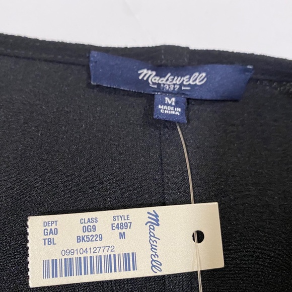 ⚡️sale⚡️Madewell Black Crepe Kimono Style wrap - Picture 8 of 9